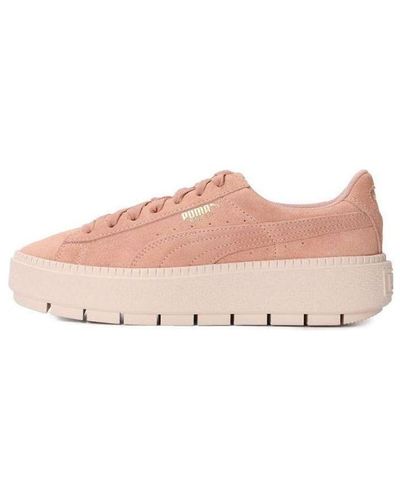 Puma suede hotsell platform trace pink