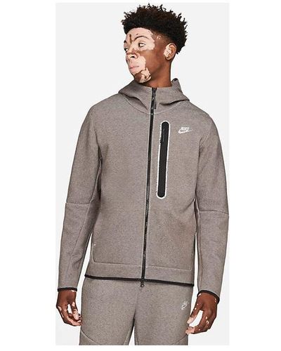 Nike Sportswear Tech Fleece Full Zip Hoodie - Brown