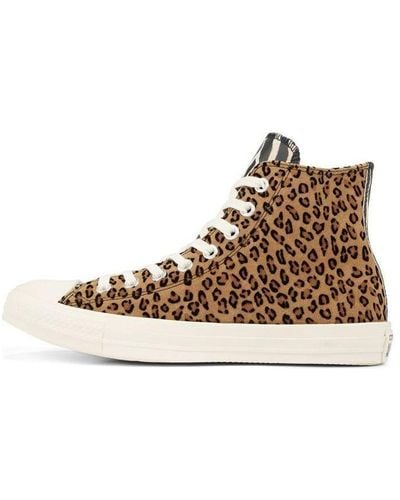 Converse Chuck Taylor All Star Animal Print Suede High Top - Brown