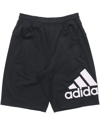 adidas Sports Slogan Knitted Shorts - Black