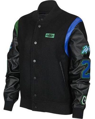 Nike X Aleali May Stand-up Collar Baseball Jacket - Black