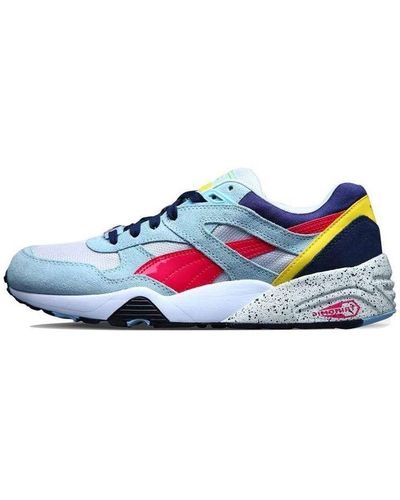 PUMA R698 Block Low Top Running Shoes - Blue