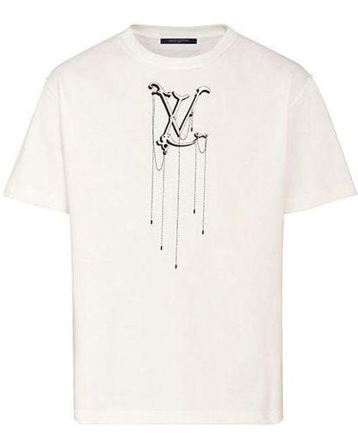 Louis Vuitton Lv Pendant Embroidered Street Style Cotton - White