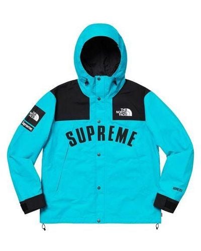 Supreme Ss19 X The North Face Arc Logo Mountain Parka Light - Blue