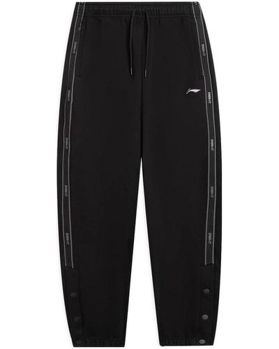 Li-ning Logo Striped sweatpants Pants - Black