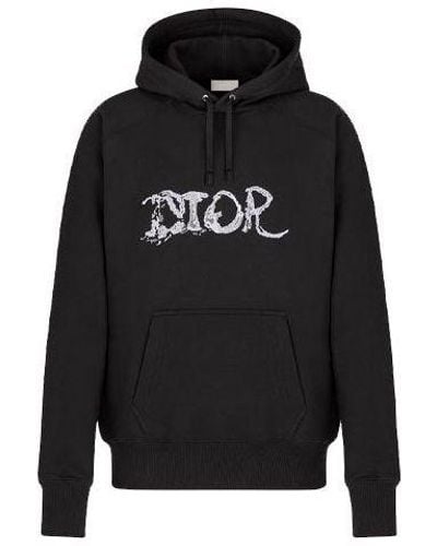 Dior X Peter Doig Crossover Fw21 Logo Embroidered Pullover - Black