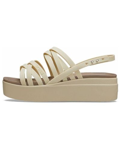 Crocs™ Brooklyn Strappy Low Wedge - Natural