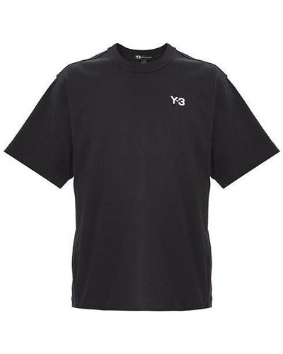 adidas Y-3 Alphabet Logo Casual Short Sleeve T-shirt - Black