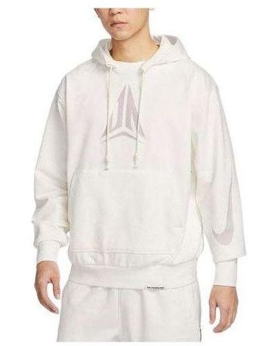 Nike Ja Standard Issue Dri-fit Pullover Basketball Hoodie - White
