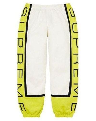 Supreme Paneled Sweatpants - Yellow