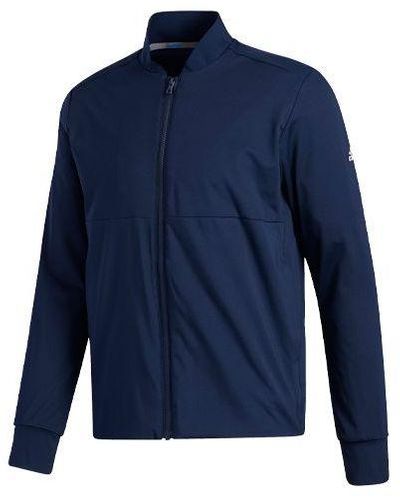 adidas Wind P Heat Jk Golf Athleisure Casual Sports Baseball Collar Jacket Navy - Blue