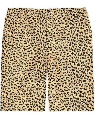 Gucci Neutral Leopard Jacquard Shorts - Natural