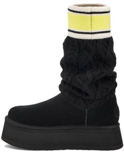 UGG Classic Sweater Letter Boot - Black