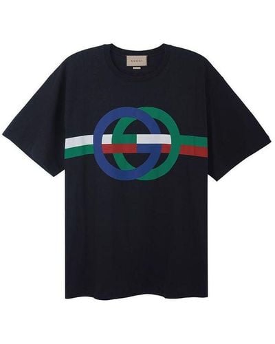 Gucci Round gg Print Cotton T-shirt - Black