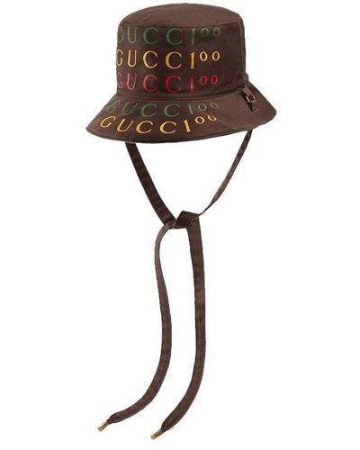 Gucci 100 Reversible Bucket Hat - Brown