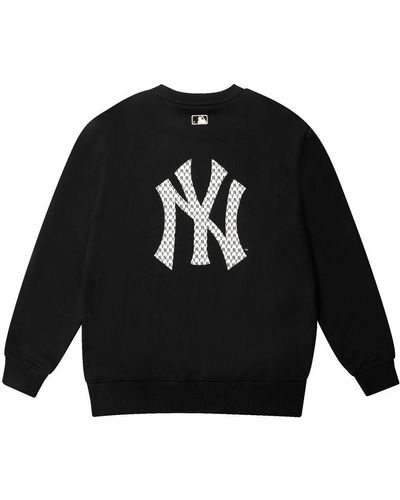 MLB New York Yankees Vintage Embroidery Logo Long-sleeve Fleece - Black