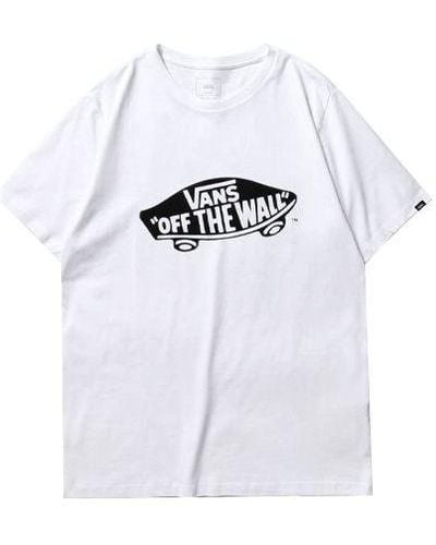 Vans Off The Wall Classic Printing Short Sleeve Couple Style - Black