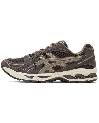 Asics Gel-kayano 14 Leather And Mesh Mid-top Sneakers - Brown