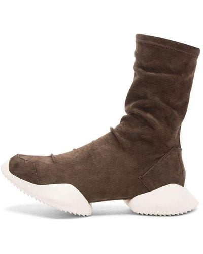 adidas Ankle Suede Boots Vicious Sole X Rick Owens - Brown