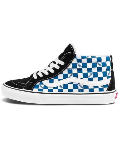 Vans Sk8-mid Checkerboard Blue