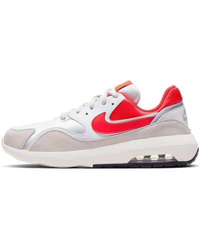 Nike Air Max Nostalgic Shoes For White - Red