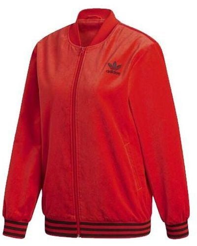 adidas Originals Casual Sports Zipper Jacket - Red