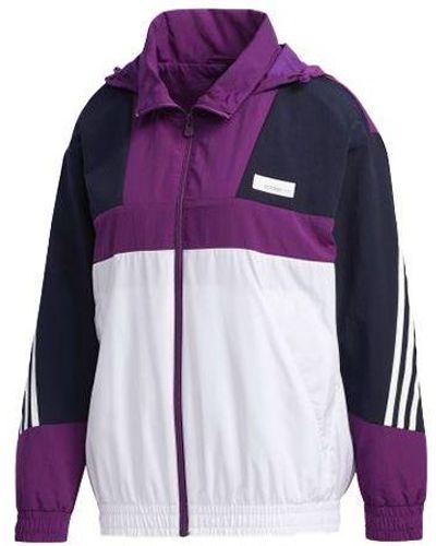 adidas Neo Printing Hooded Jacket - Purple