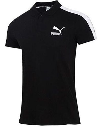 PUMA Iconic T7 Polo Shirt - Black