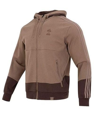adidas St Gz Must Haves Knit Jackets - Brown