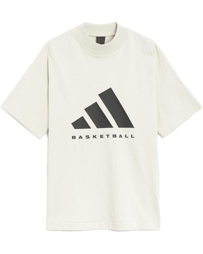 adidas Basketball Logo Tee - White