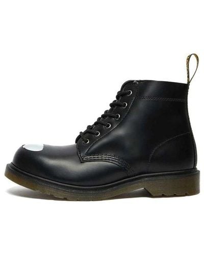 Dr. Martens Dr.martens 101 Exposed Steel Toe Leather Ankle Boots - Black