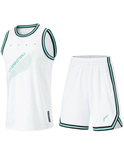 Li-ning Cba Logo Basketball Suit - White
