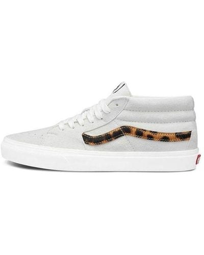 Vans Sk8-mid Retro Mid-top Casual Canvas Shoes - White