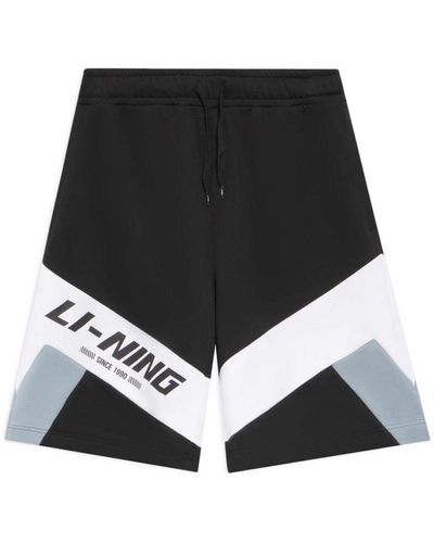 Li-ning Color Block Graphic Shorts - Black