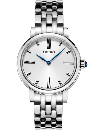 Seiko Small Blue Waterproof Quartz Watch - Metallic