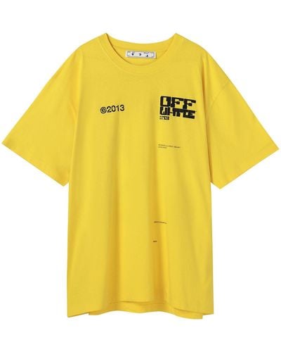 Off-White c/o Virgil Abloh Ss21 Tech Marker Logo Round Neck Short Sleeve Ordinary Version - Yellow
