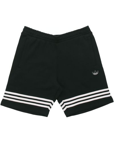 adidas Originals Outline Short Hollow Out Logo Sports Shorts - Black