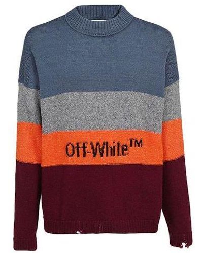 Off-White c/o Virgil Abloh Stripe Sweater - Blue
