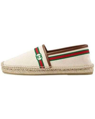 Gucci Embroidered Espadrilles - Brown