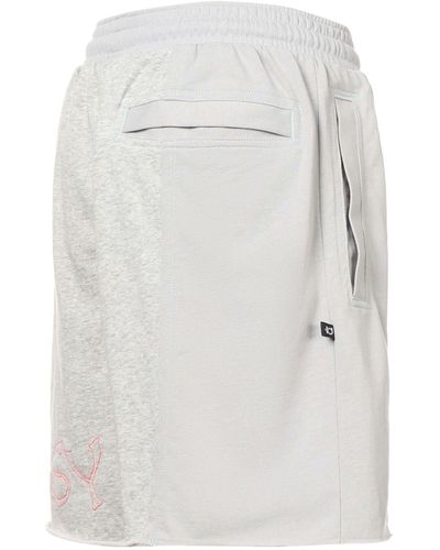 Nike Durant French Terry Breathable Sports Drawstring Solid Color Splicing Embroidered Alphabet Loose Shorts Gray - White
