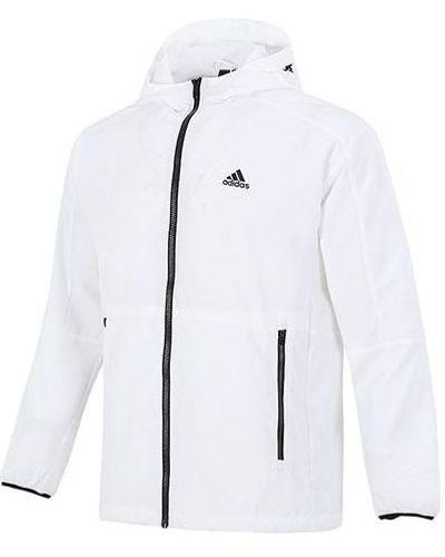 adidas St Wv Newblock Casual Sports Breathable Hooded Jacket - Blue