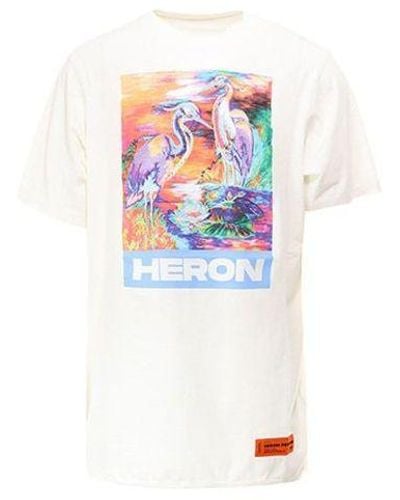 Heron Preston Ss20 Painting Logo Printing Short Sleeve - White