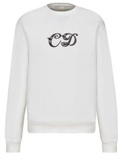 Dior X Kenny Scharf Cd Embroidery Crew - White