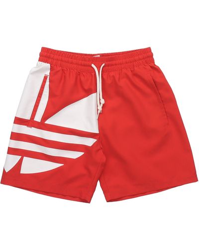 adidas Big Trefoil Swim Sports Shorts Pink - Red