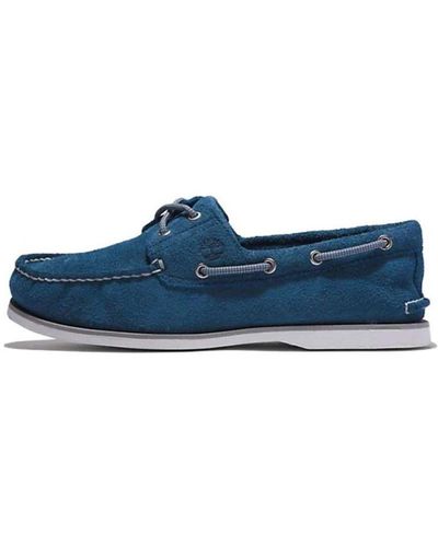 Timberland 2 Eye Classic Boat Shoes - Blue