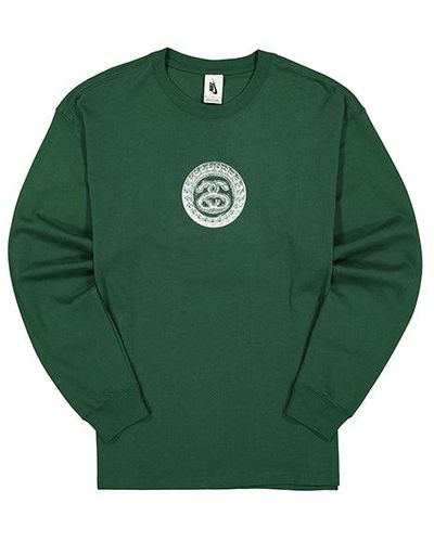 Nike Stussy X Crossover Round Neck Pullover Long Sleeves Us Edition - Green