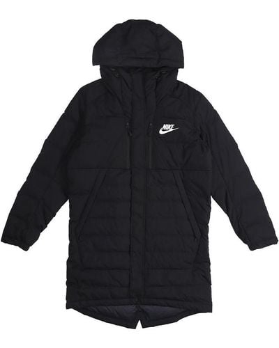Nike Cool City Winter Long Warm Lightweight Down Jacket - Blue