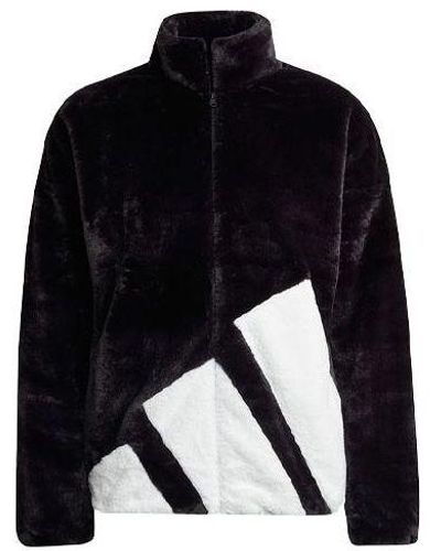 adidas Faux Fur Logo Jacket - Black