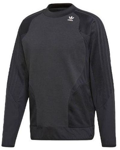adidas Originals Sweatshirt Splicing Casual Sports Round Neck Pullover - Blue