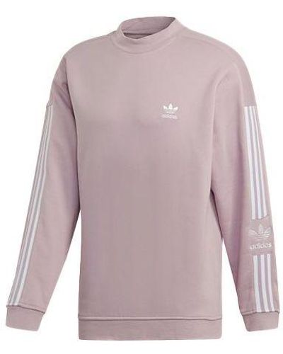 adidas Originals Casual Sports Round Neck Pullover Pink Purple Gray